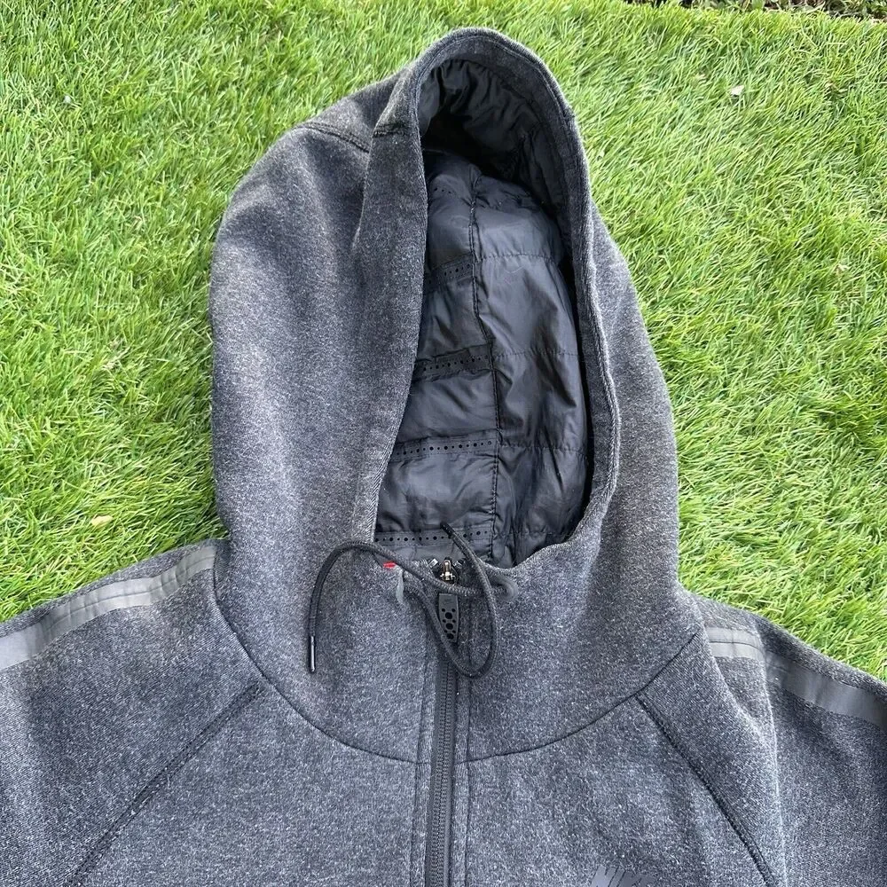 Nike Jacket Womens Small Gray Tech Fleece Aeroloft‎ 800 Down Primaloft Parka